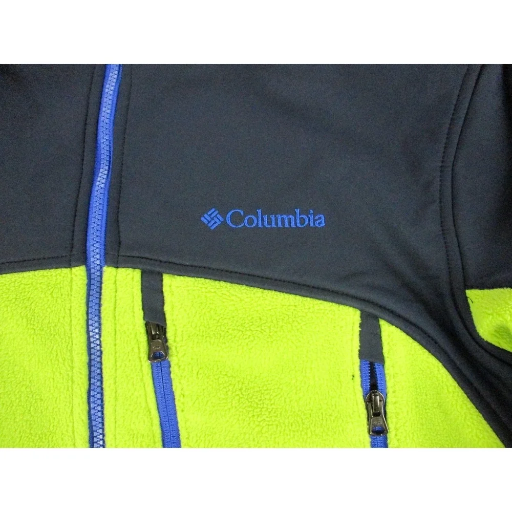Columbia Jacket Mens Large Green Black Omni-Heat Interchange Insulated Coat
